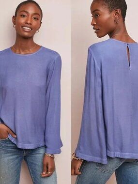 cloth & stone for Anthropologie Wedgewood Long bell sleeved top